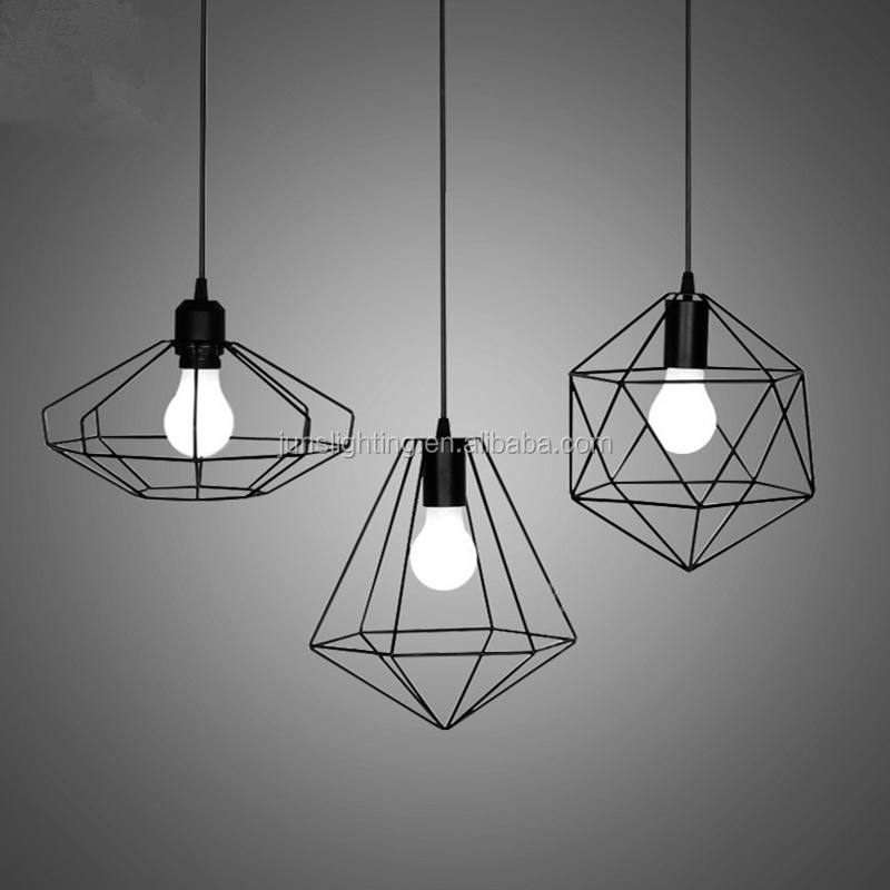 New Design Creative Iron Geometry Shape Pendant Lamp Chandeliers Pendant Lights