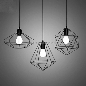 New Design Creative Iron Geometry Shape Pendant Lamp Chandeliers Pendant Lights