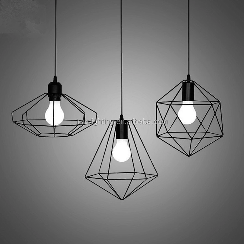 New Design Creative Iron Geometry Shape Pendant Lamp Chandeliers Pendant Lights