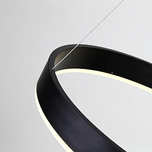 Modern simple creative big circle LED sitting room pendant lamp