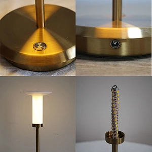 USB Charging Table Lamp Light Dimmable Night Light Stand Lampshade of cloth Lamp