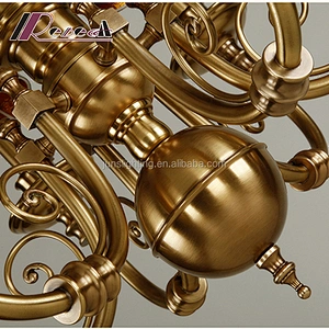 Modern Luxurious Adjustable Brass Chandelier For Cashier Counter Chandeliers Pendant Lights