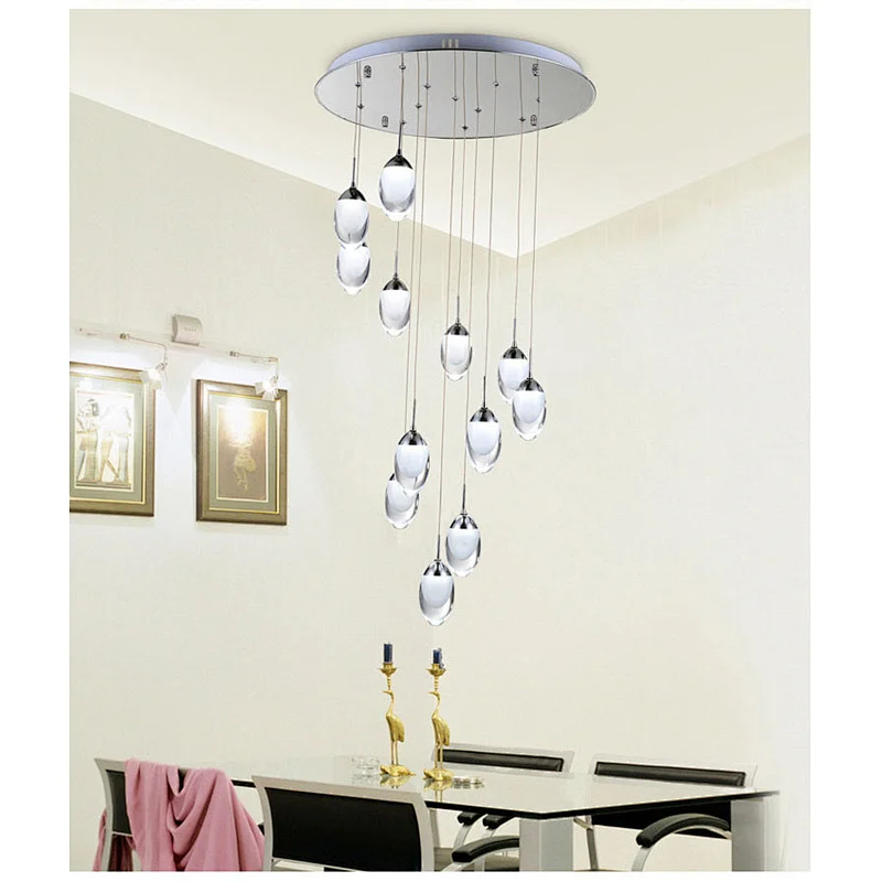 Custom lighting modern hotel decorative water droplet pendant light