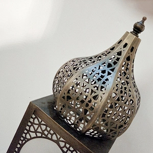 Copper Handmade Works Of Art Moroccan Style Floor Lamp Hollow Carved Bedroom Living Room Decorative Light
