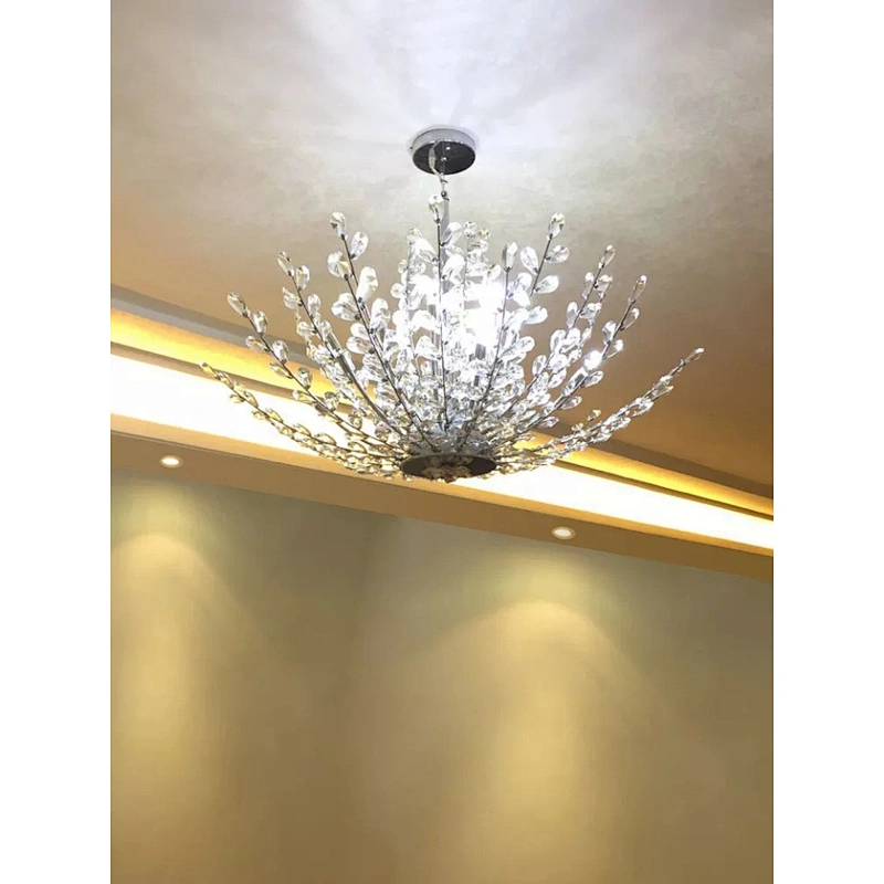 flower chandelier  High Quality LED K9 Crystal Chandelier Pendant Lamp for Hotel