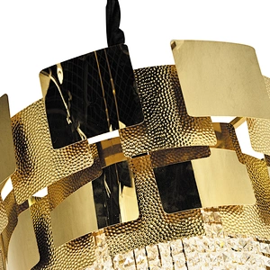 Modern hotel living room luxury rectangular round gold high class k9 crystal chandelier