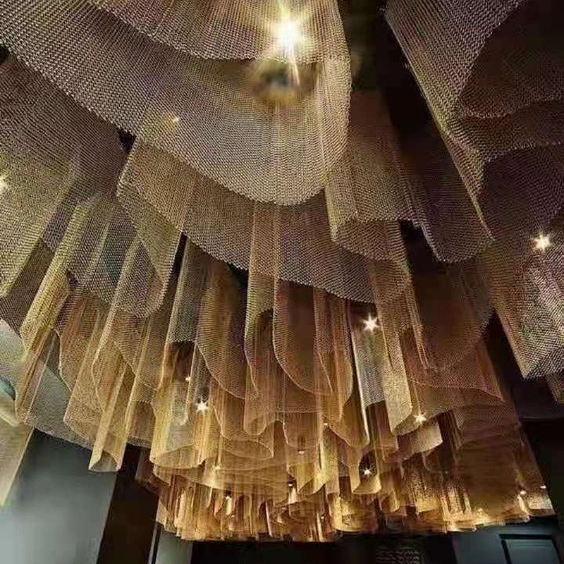 Custom Hotel Project Large Lights Lighting Chandelier Iron Curtain Chandeliers&Pendant Lights