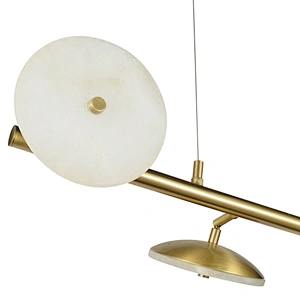 Modern nordic living room bedroom bar counter restaurant marble brass pendant lamp