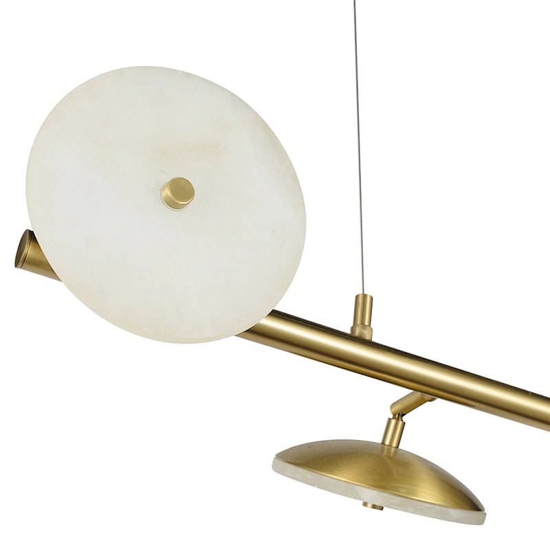 Modern nordic living room bedroom bar counter restaurant marble brass pendant lamp