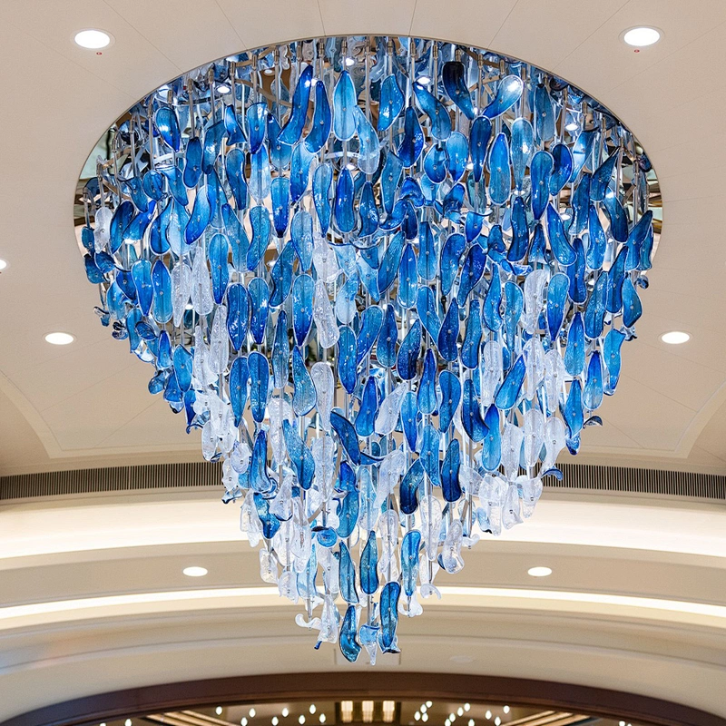 Custom lighting big hotel lobby large decoration luxury chandelier