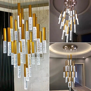 Modern Pendant Light Hotel Corridor Staircase Living Room Decoration Crystal Chandelier