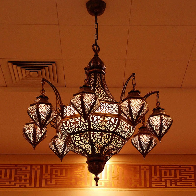 Custom Made Hotel Large Lobby Moroccan Islam Crystal Lighting Islamic Chandelier