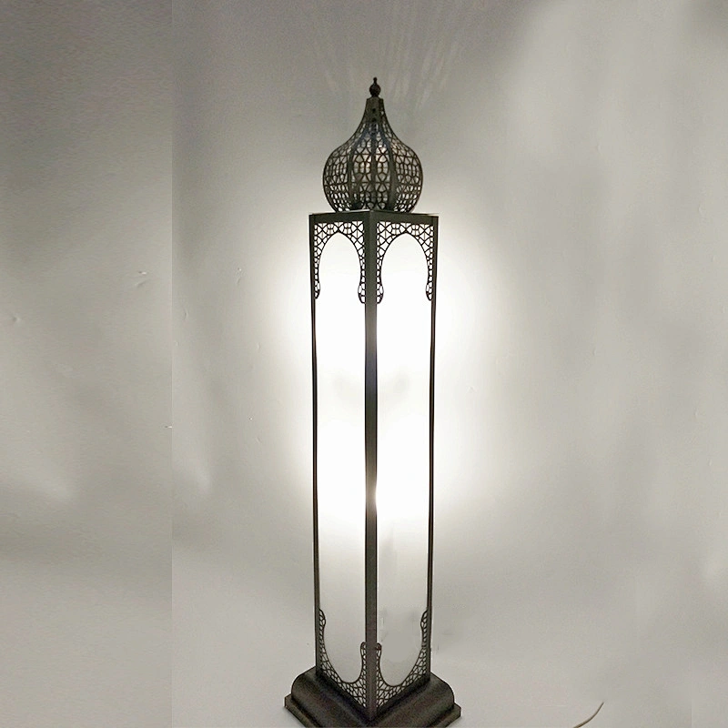 Copper Handmade Works Of Art Moroccan Style Floor Lamp Hollow Carved Bedroom Living Room Decorative Light