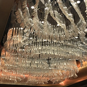 Custom crystal lobby chandelier Large hotel lobby ballroom art chandelier