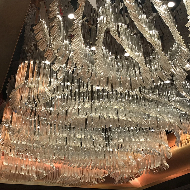 Custom crystal lobby chandelier Large hotel lobby ballroom art chandelier