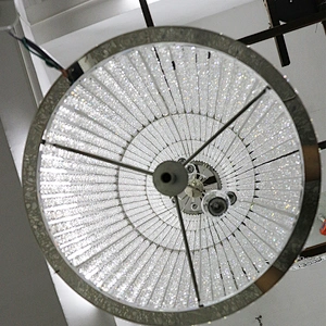 Modern hotel custom  decoration luxury led crystal ball pendant light chandelier lighting