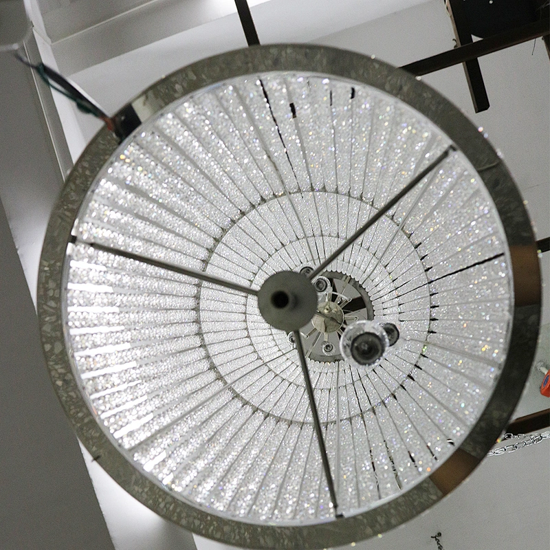 Modern hotel custom  decoration luxury led crystal ball pendant light chandelier lighting
