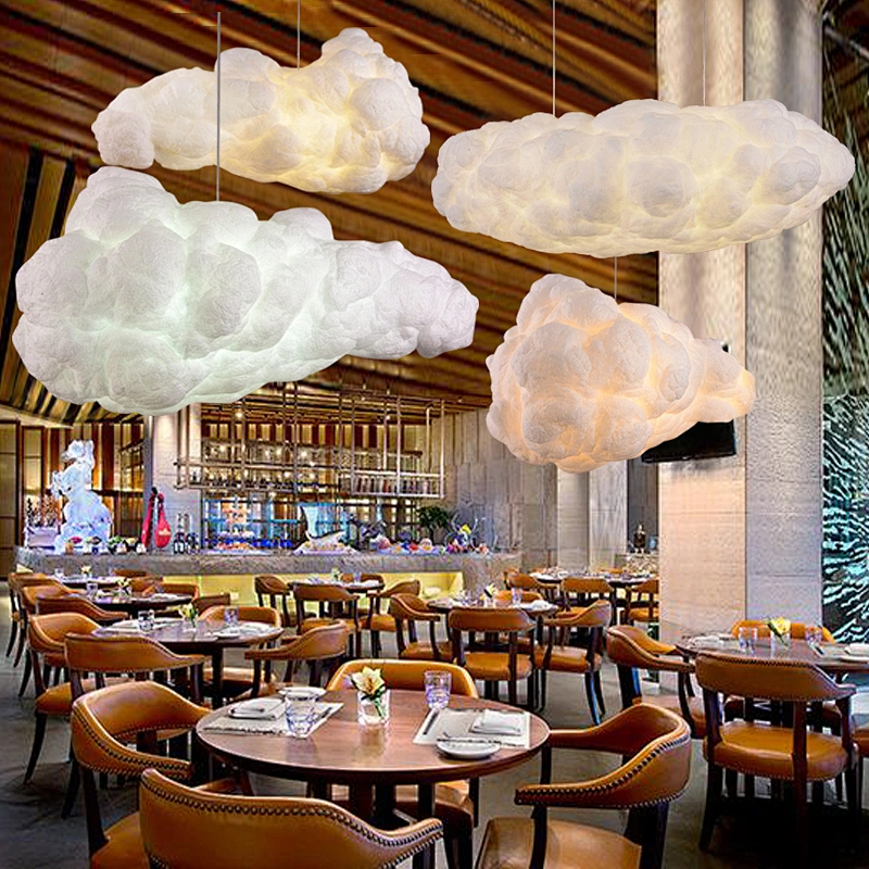 Modern interior decorative chandelier led cloud shape light pendant lamp  lighting