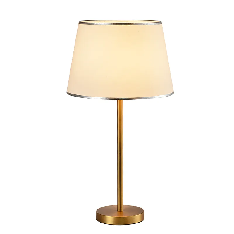 American vintage industrial luxury decorative hotel guest room bedside copper table lamp