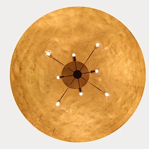 Rebecca Lighting Large Chandelier Six E27 Bulbs Black Minimalist Hotel Lighting