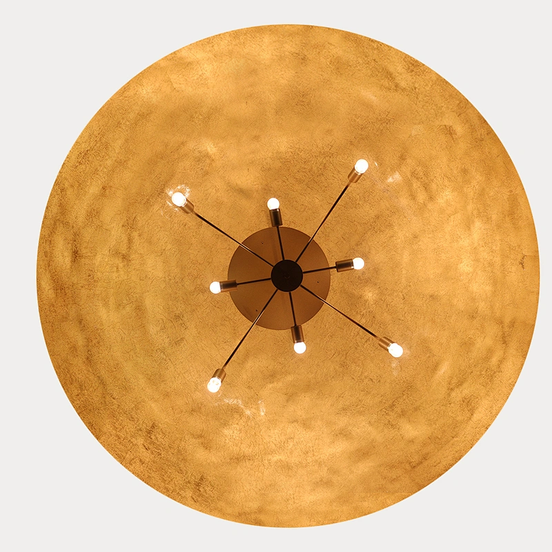 Rebecca Lighting Large Chandelier Six E27 Bulbs Black Minimalist Hotel Lighting