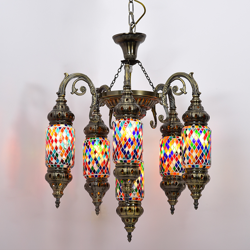 Handmade glass patch iron chandeliers  classical lighting custom hotel restaurant Moroccan style chandeliers&pendant lights