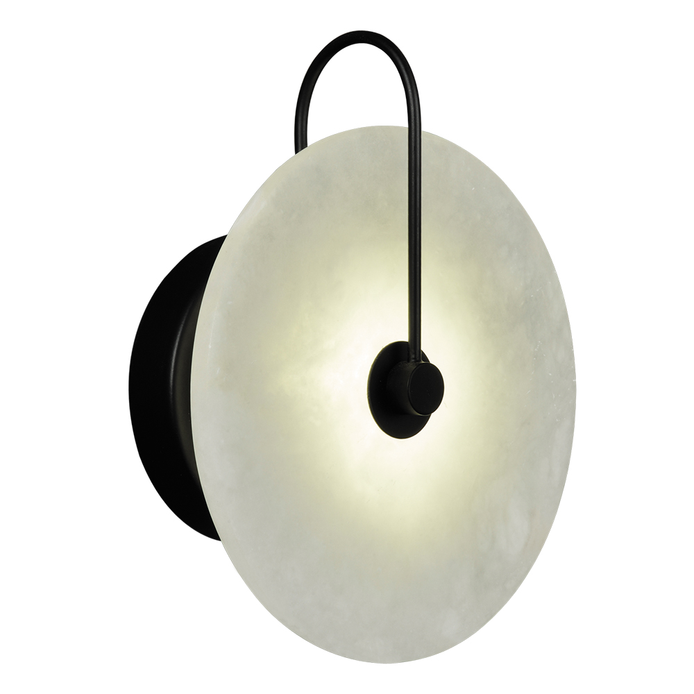 Modern indoor nordic hotel brass marble luxury bedside reading light wall lamp