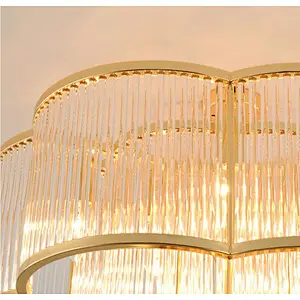 Modern hotel luxury lighting cristal ceiling chandeliers pendant light gold glass crystal chandelier