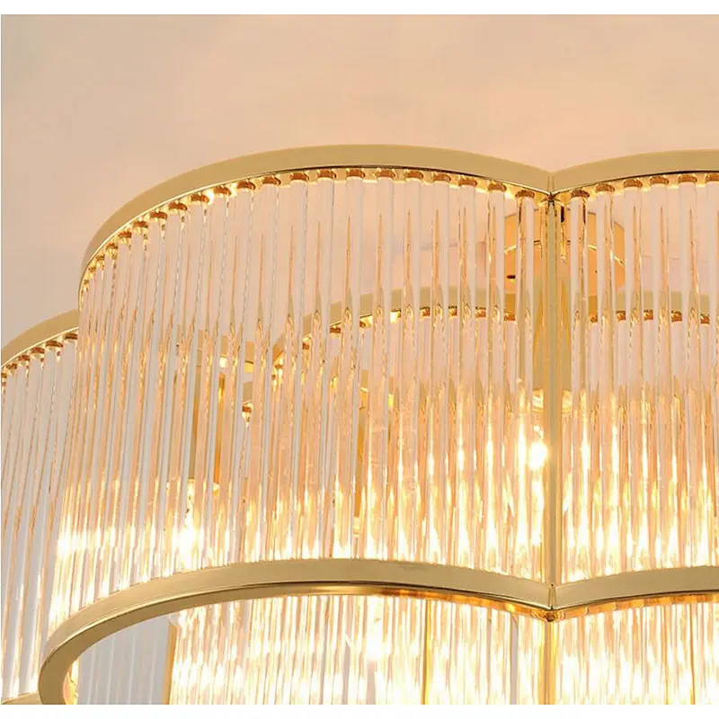 Modern hotel luxury lighting cristal ceiling chandeliers pendant light gold glass crystal chandelier