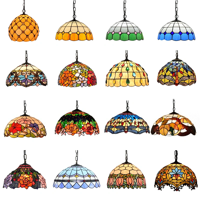 Wholesale sales high quality antique stained glass tiffany  lamp with E27
