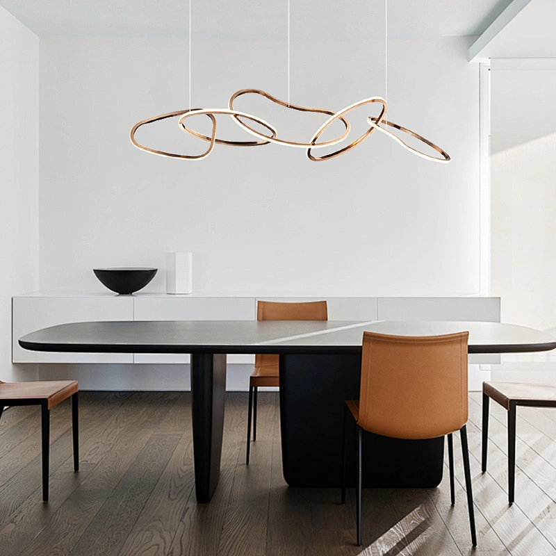 Streams Modern Fringed Luxury Iron Chain Designer Chandelier Italy for Decor Indoor Luminous LED Light Customizable Lamp