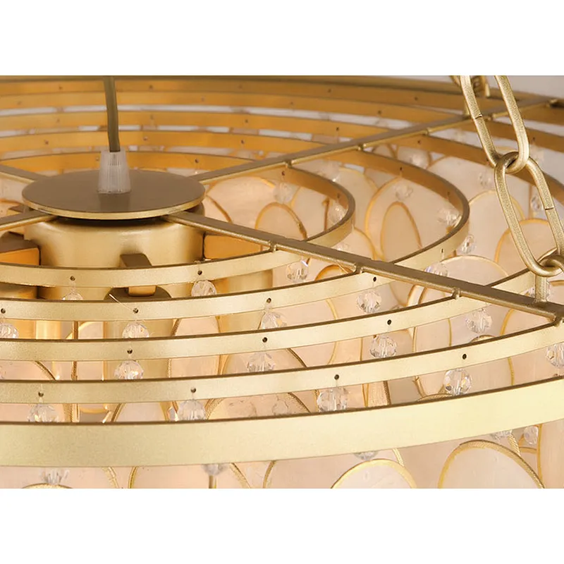 Decorative Luxury Custom Lighting Seashell Bubble Chandelier Modern Simple Design European Creative Shell Bedroom Pendant Lamp
