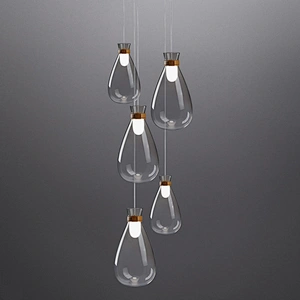 Nordic Modern Bedroom Bed Model Room Chandelier Creative Restaurant Bar Study Porch Glass Chandelier