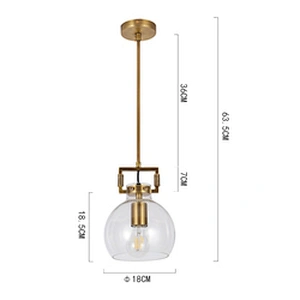 Nordic style simple glass modern chandelier