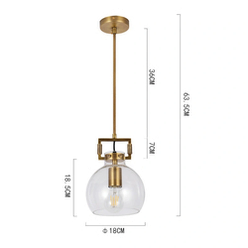 Nordic style simple glass modern chandelier