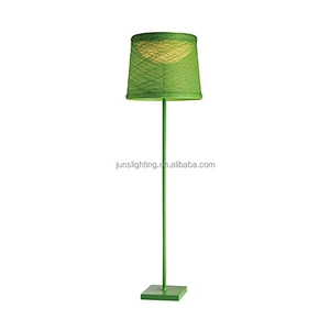 Zhongshan Natural Material Rattan Fabric Shade Floor Lamp Modern Floor Lighting