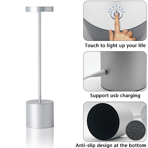 Restaurant Cordless Rechargeable Table Lamp Modern Metal Table Lamps Led Desk Lamp Trend 2022