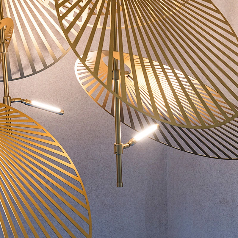 European-Style Creative Hotel Clubhouse Hollow-Leaf Chandelier Villa Revolving Staircase Lamp Chandelier