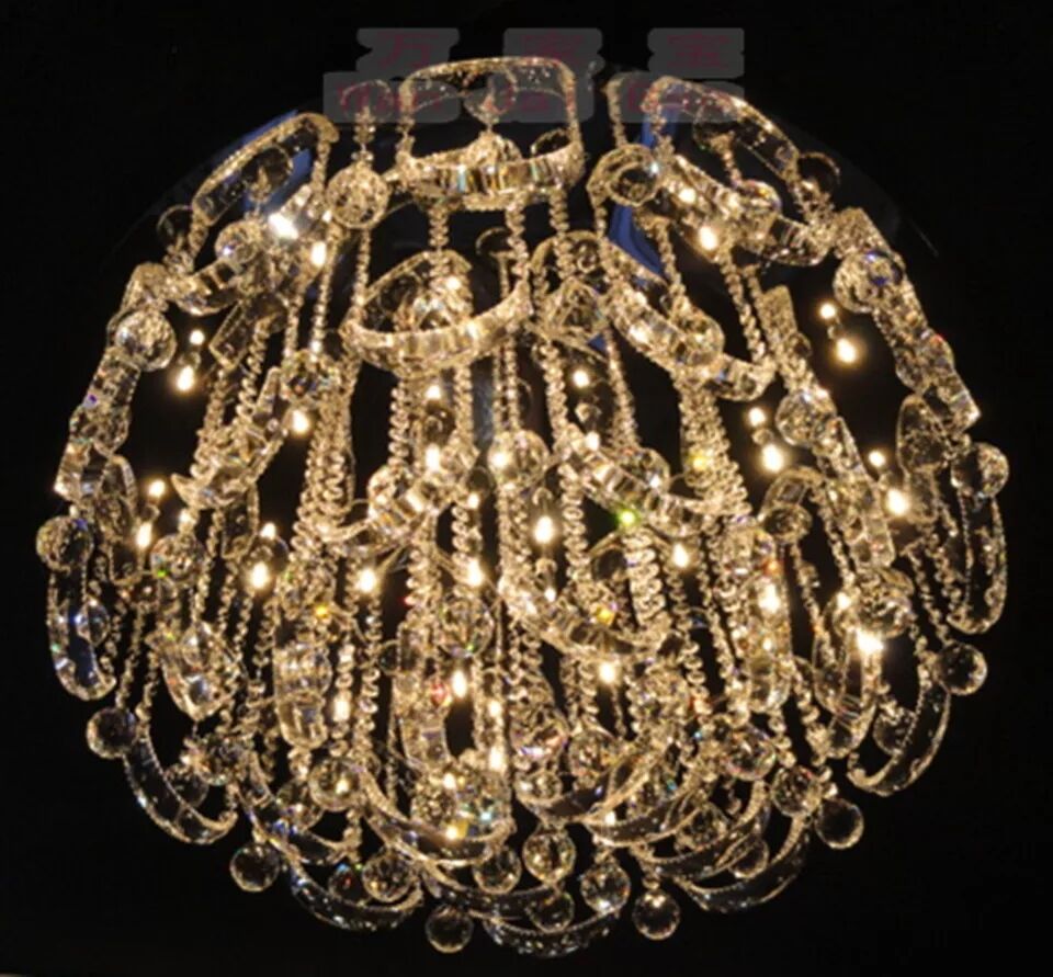 Modern LED crystal chandelier project pendant lamp