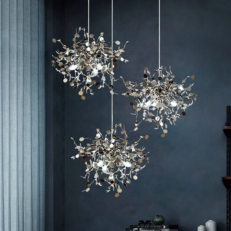 Postmodern Simple Atmosphere North European Style Clear Crystal Hanging Lamp
