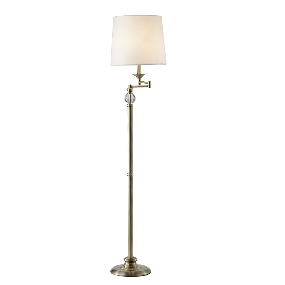European Hotel Guest Room Adjustable Vintage E27 Fabric Standing Light Floor Lamp
