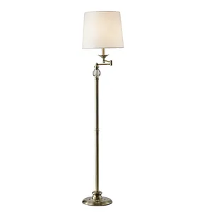 European Hotel Guest Room Adjustable Vintage E27 Fabric Standing Light Floor Lamp