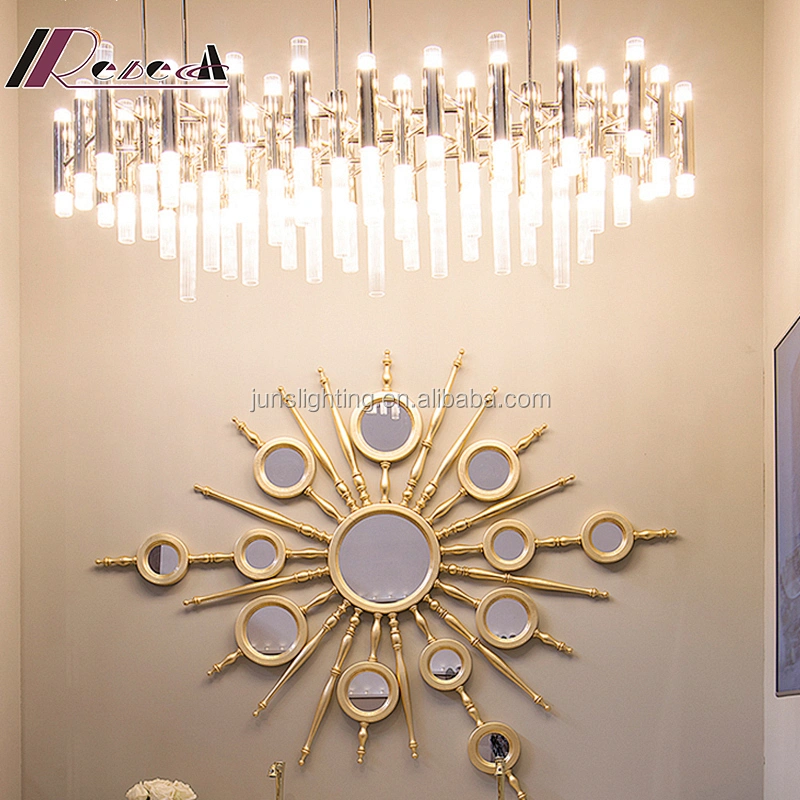 Modern Glass Tube Pendant Lamp for Hotel guest room