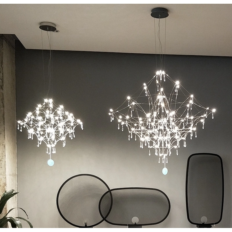 Modern Dining Room Crystal Chandelier 2021 New Living Room Lamp Villa Hotel Firefly Lamp Hotel Light Fixtures