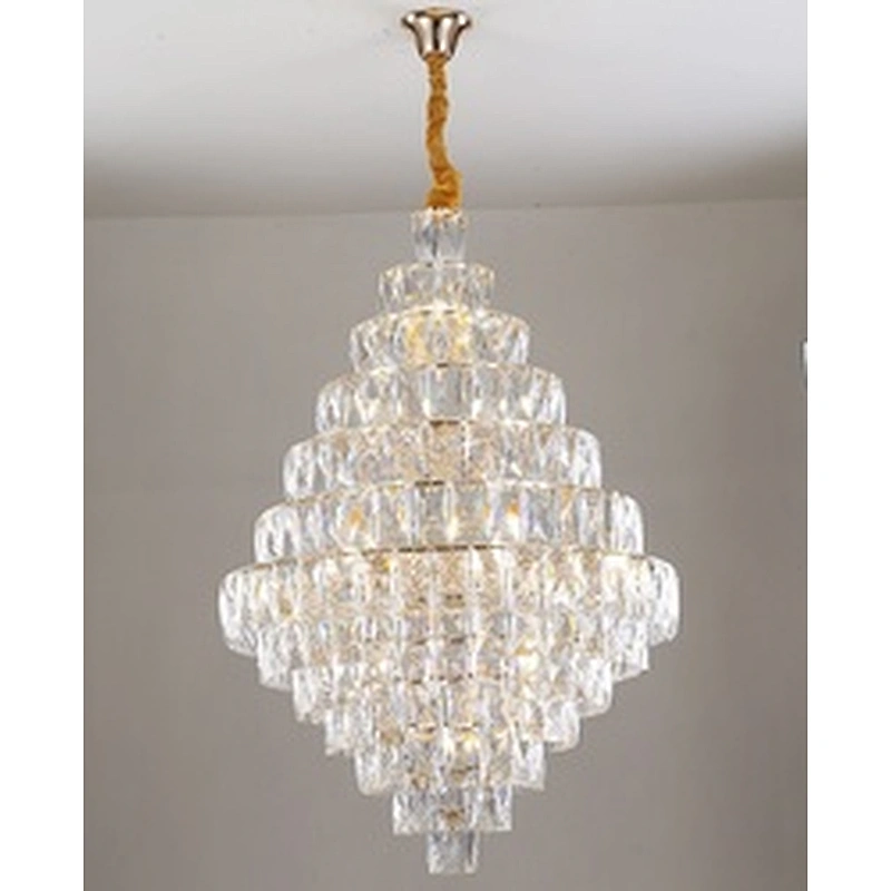 Simple luxury crystal chandelier villa living room hotel project ceiling crystal chandelier