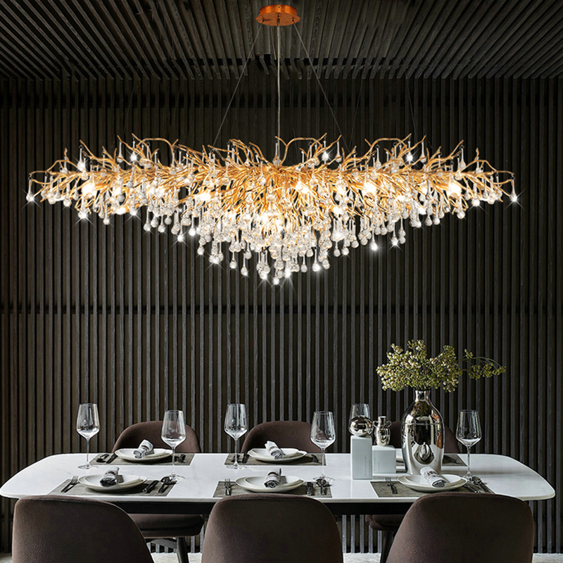 Hotel Villa Modern Indoor Crystal Chandeliers Lighting Living Room Pendant Lights
