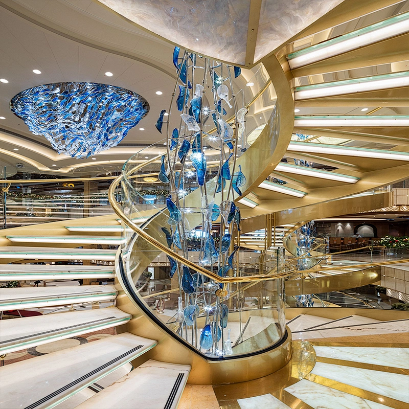 Custom lighting big hotel lobby large decoration luxury chandelier