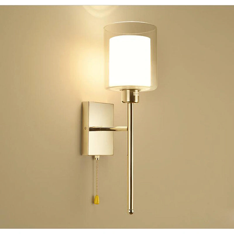Modern Design Glass Lamp Shade Wall Lighting Long Wall Lamp Hotel Bedroom Wall Lamps