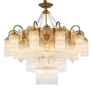 Modern decorative brass glass luxury lighting crystal chandelier with CE,ROHS certificate