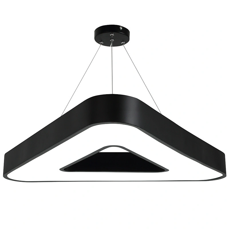 Rebacca Lighting Modern  Hotel Luxury  Bedroom Triangle 90W 4000K Black LED Chandelier
